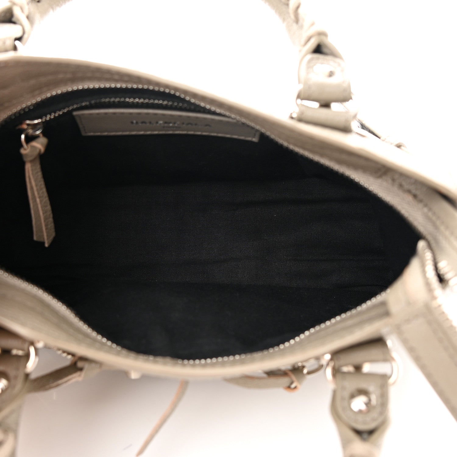 Balenciaga Chevre Silver Metallic Edge Hardware Mini City Gris Taupe 5 of 15
