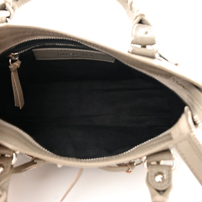 Balenciaga Chevre Silver Metallic Edge Hardware Mini City Gris Taupe 5 of 15