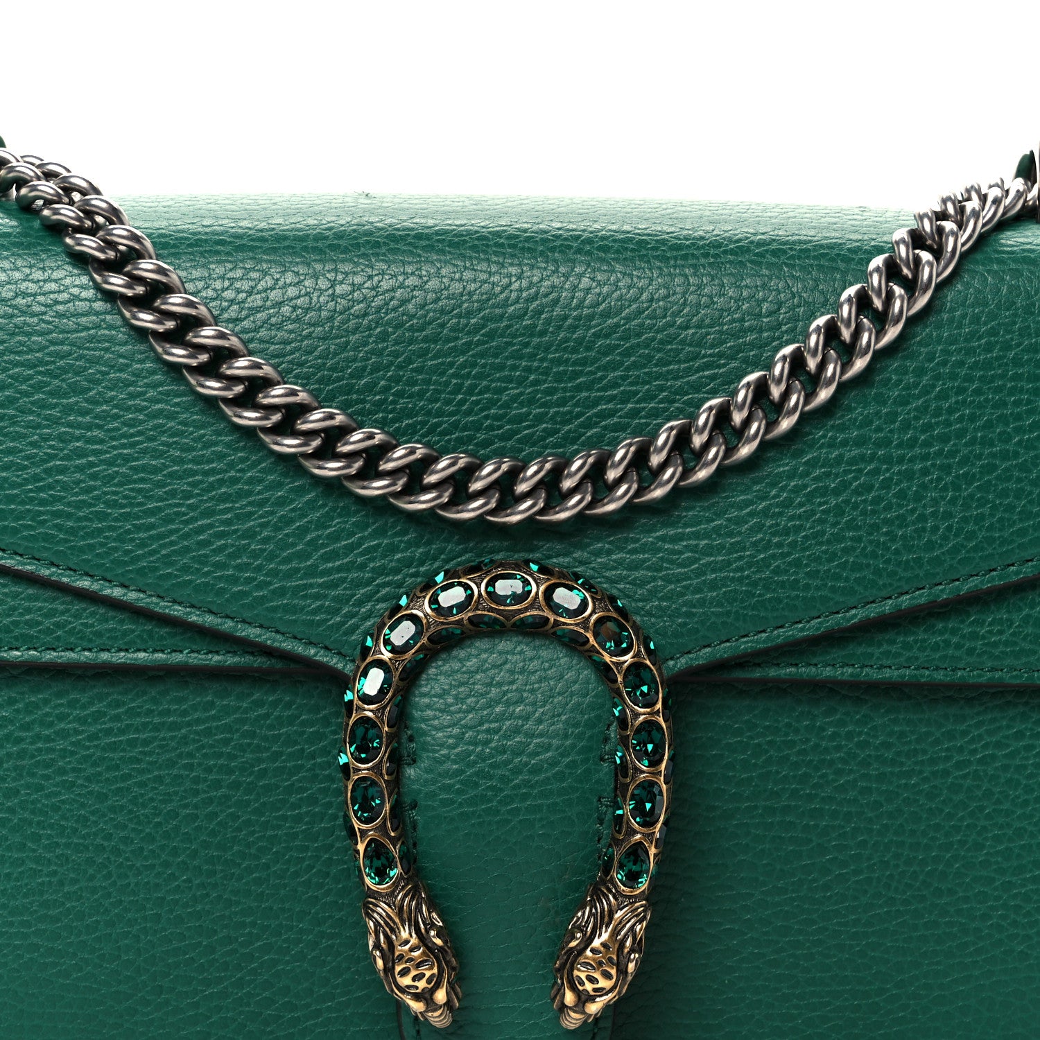Gucci Pebbled Calfskin Small Dionysus Shoulder Bag Emerald 19 of 23