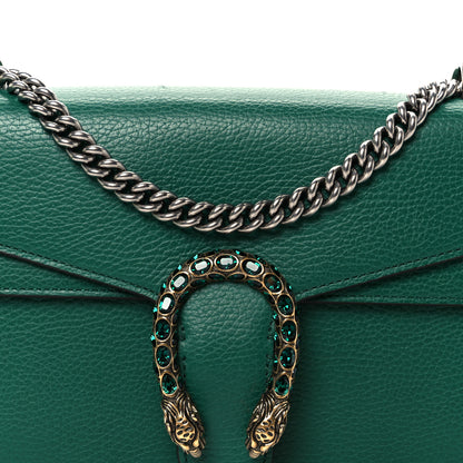 Gucci Pebbled Calfskin Small Dionysus Shoulder Bag Emerald 19 of 23