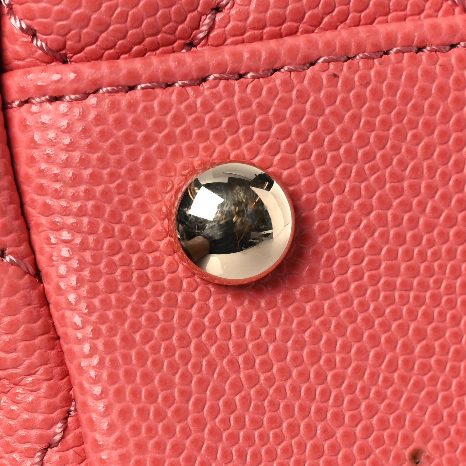 Chanel Caviar Quilted Small Coco Handle Flap Coral 13 of 17