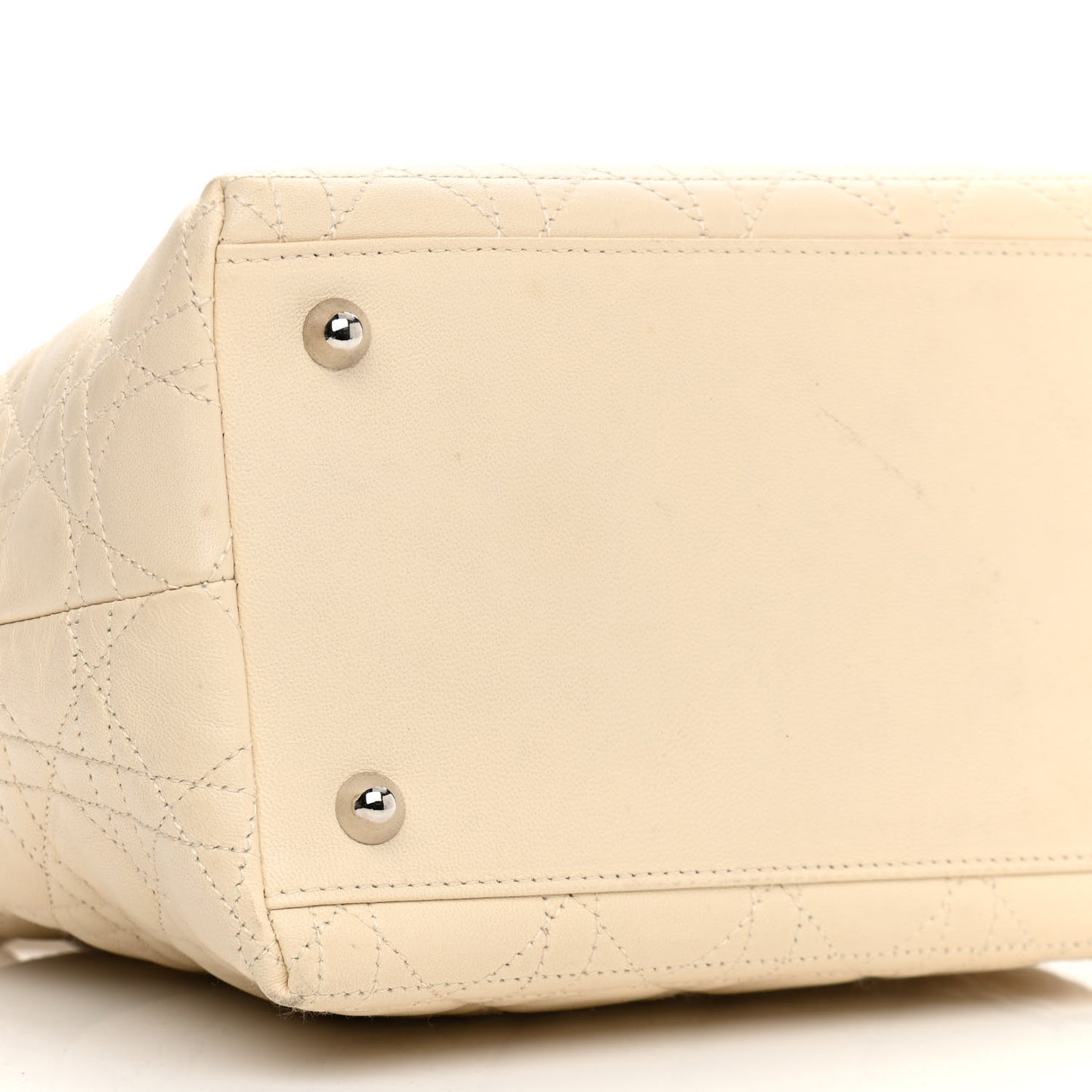 Lambskin Cannage Small Soft Lady Dior Beige