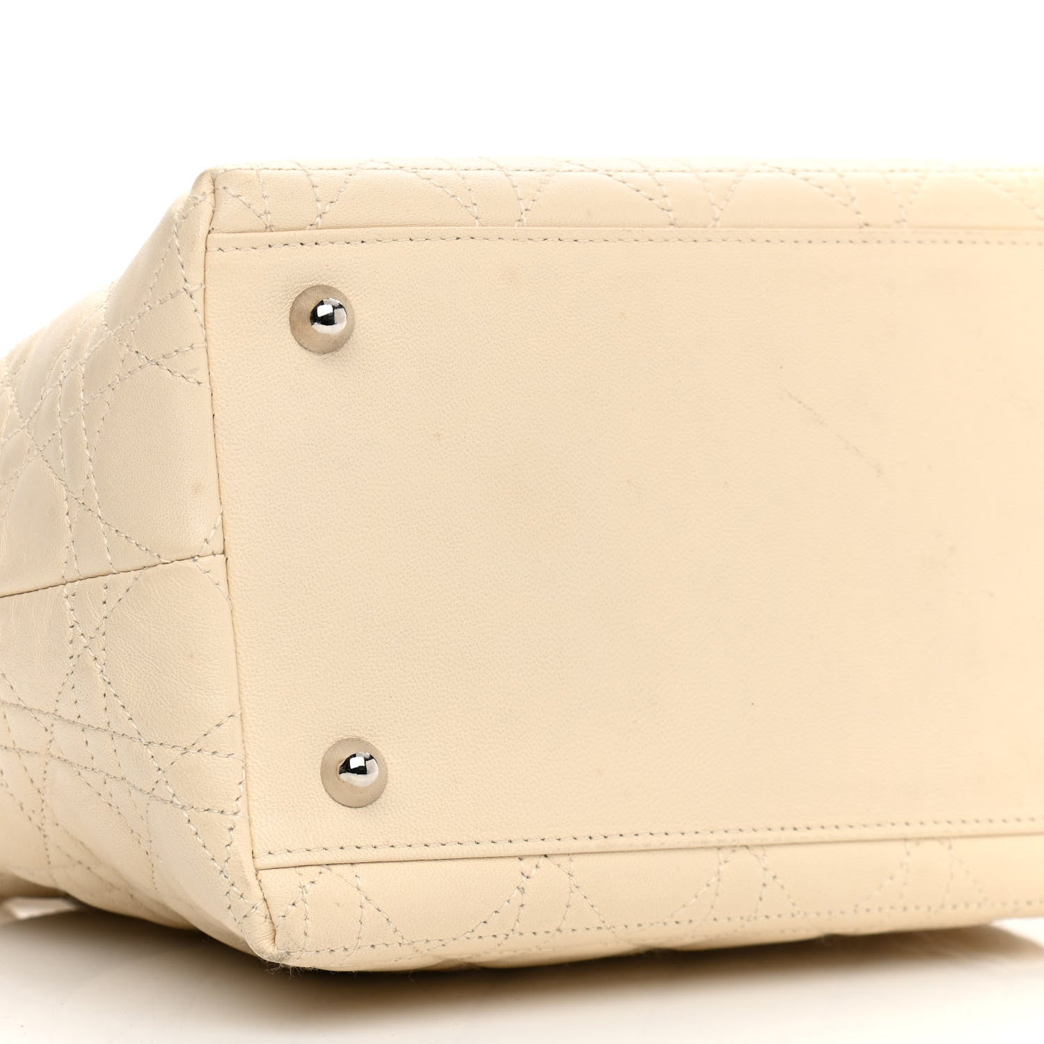 Christian Dior Lambskin Cannage Small Soft Lady Dior Beige 9 of 14