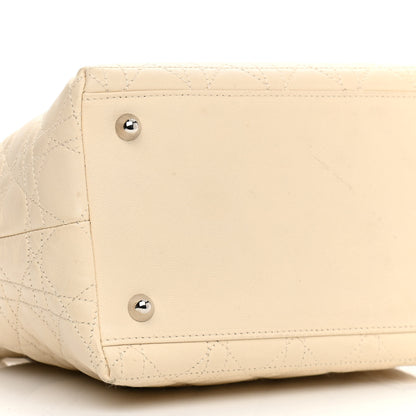 Christian Dior Lambskin Cannage Small Soft Lady Dior Beige 9 of 14