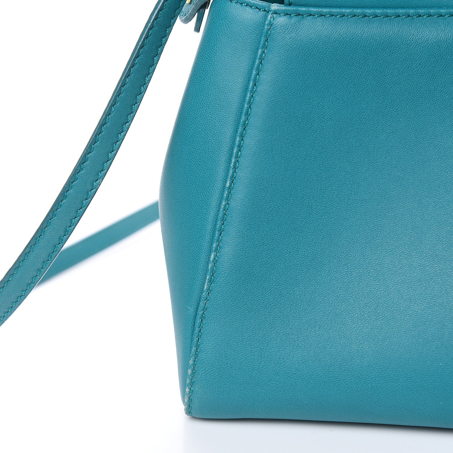 Fendi Nappa Mini Peekaboo Iconic Satchel Lago 15 of 18