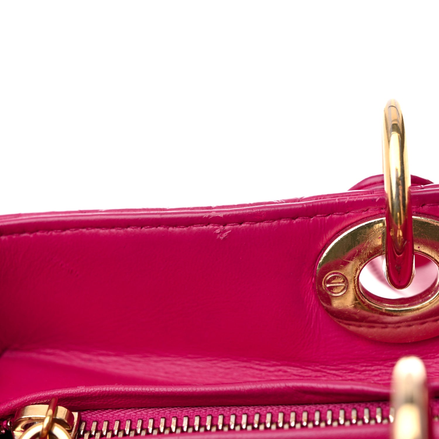 Christian Dior Lambskin Cannage Large Lady Dior Pink 12 of 21