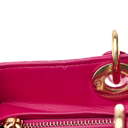 Christian Dior Lambskin Cannage Large Lady Dior Pink 12 of 21