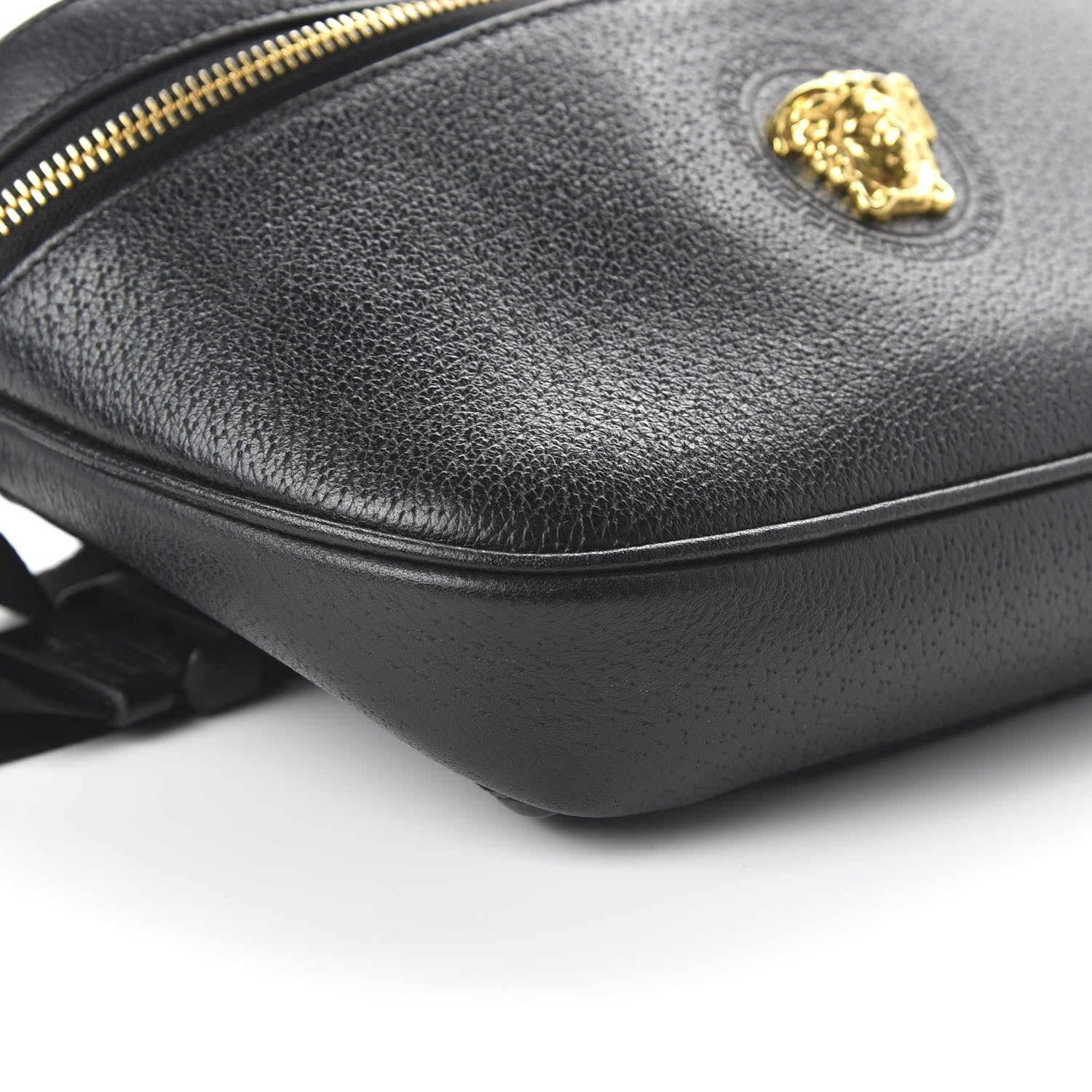 Versace Grained Calfskin Medusa Belt Bag Black 6 of 9