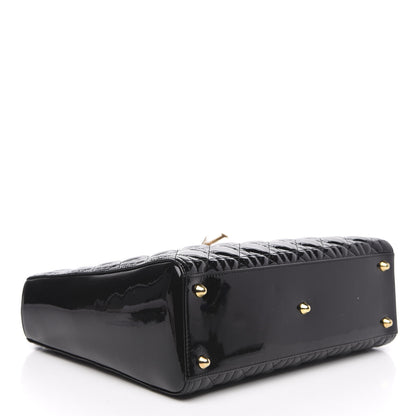 Christian Dior Patent Cannage Large Lady Dior Black 4 of 10