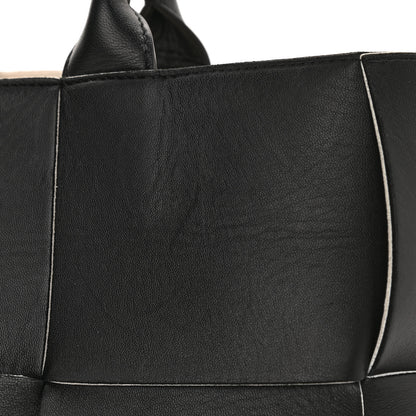 Bottega Veneta Nappa Maxi Intrecciato Small Arco Tote Black White 12 of 18