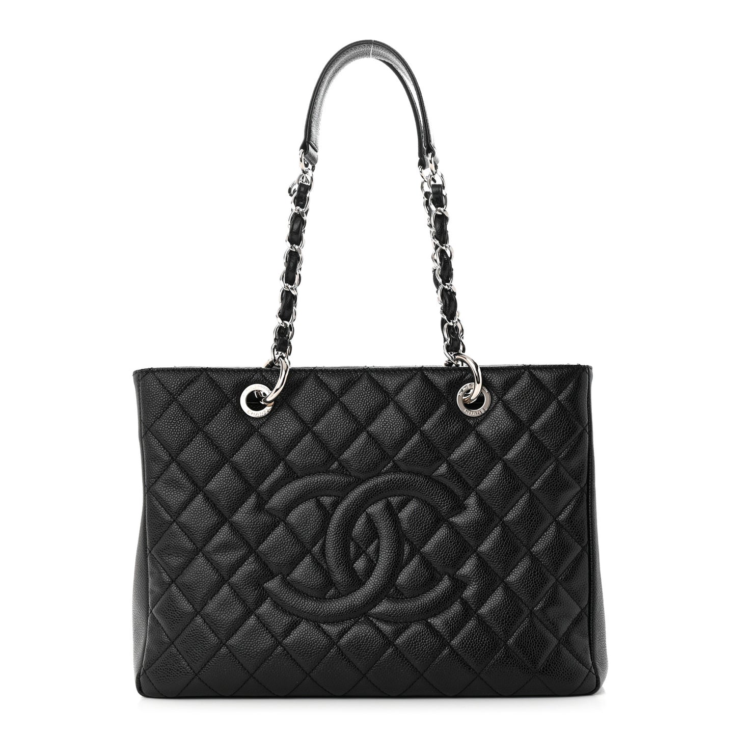 Caviar Quilted Grand Shopping Tote GST Black