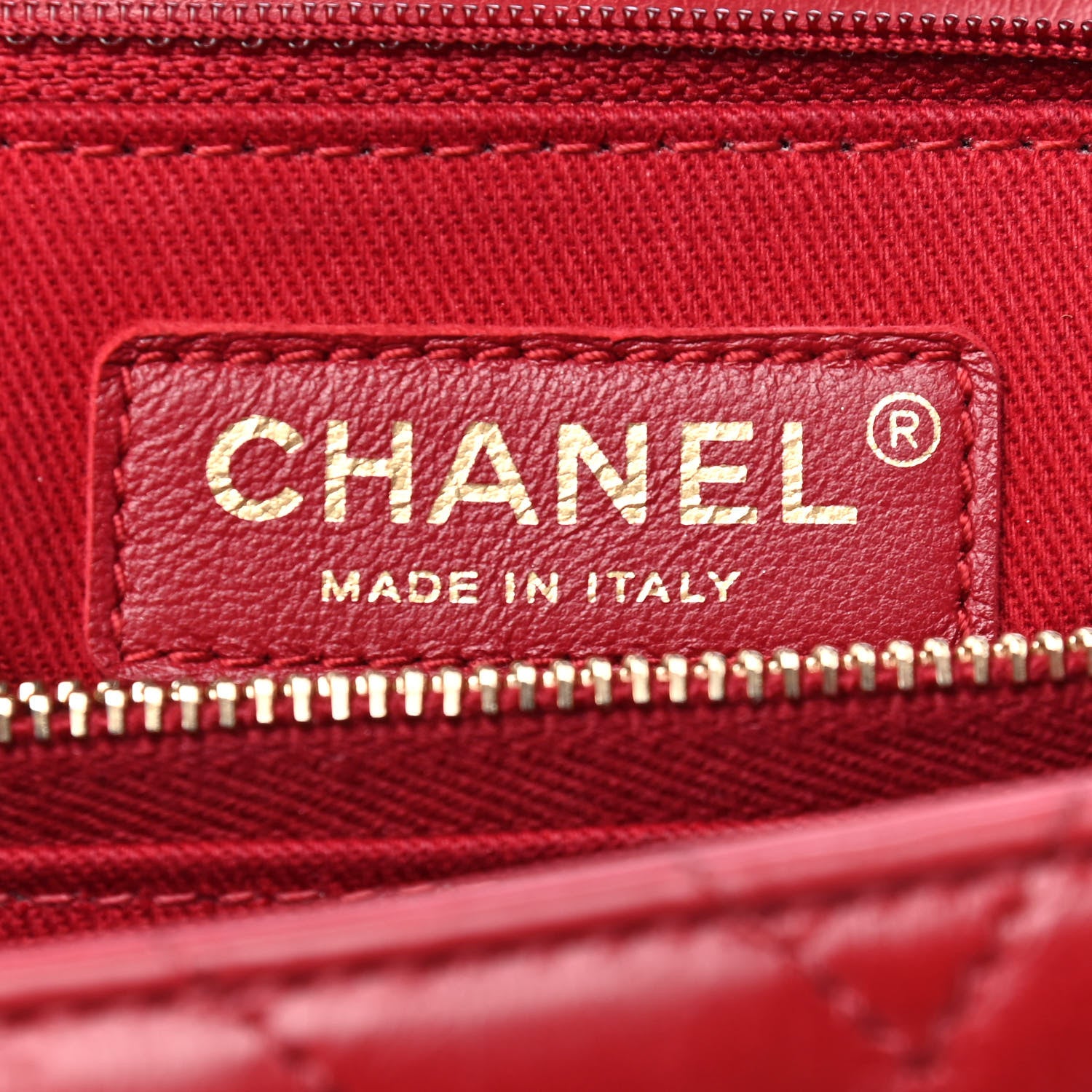 Chanel Calfskin Chevron Quilted Large Coco Handle Flap Red 6 of 11