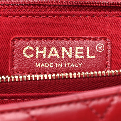Chanel Calfskin Chevron Quilted Large Coco Handle Flap Red 6 of 11