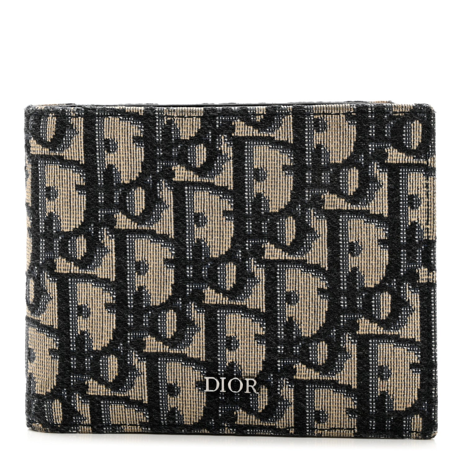 Christian Dior Oblique Bi-Fold Wallet Blue 1 of 7