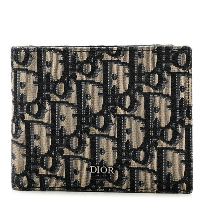 Christian Dior Oblique Bi-Fold Wallet Blue 1 of 7