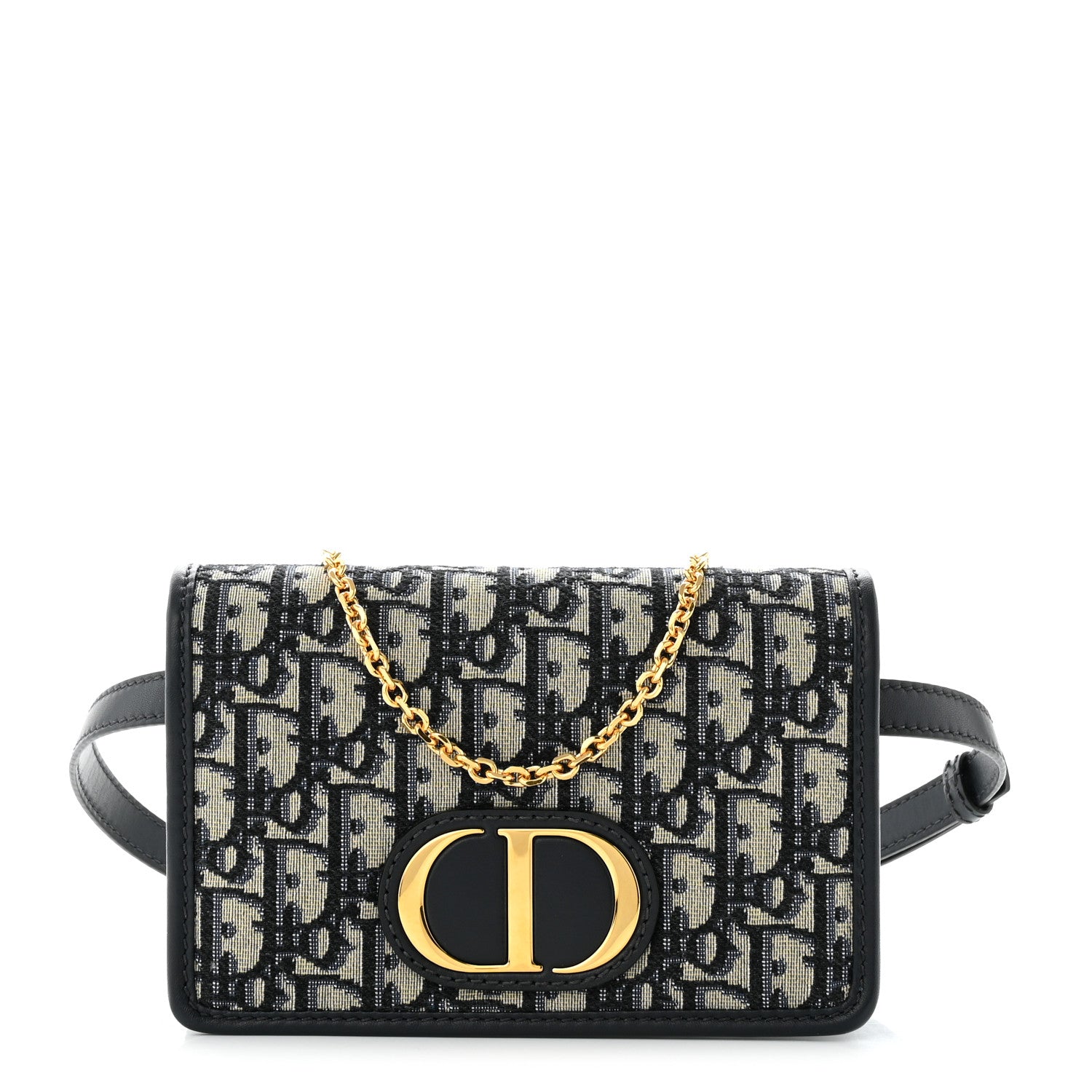 Christian Dior Oblique 30 Montaigne 2-In-1 Pouch Blue 1 of 11