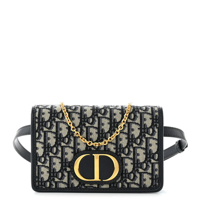 Christian Dior Oblique 30 Montaigne 2-In-1 Pouch Blue 1 of 11