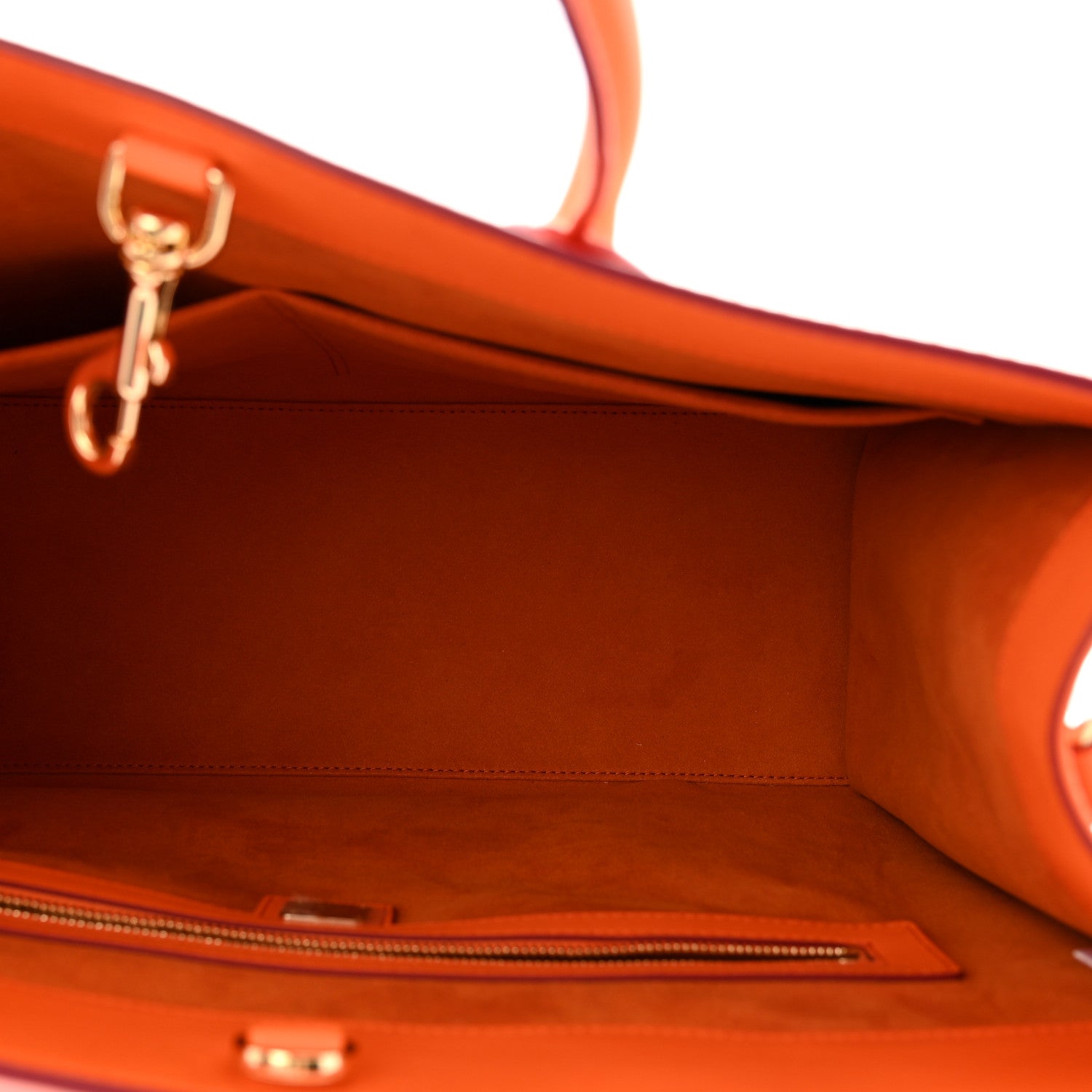MCM Calfskin Gradation Large Munchen Tote Orange 4 of 9