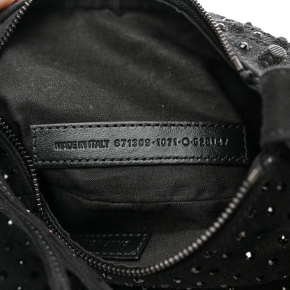 Balenciaga Denim Embellished Le Cagole Shoulder Bag XS Black 7 of 10
