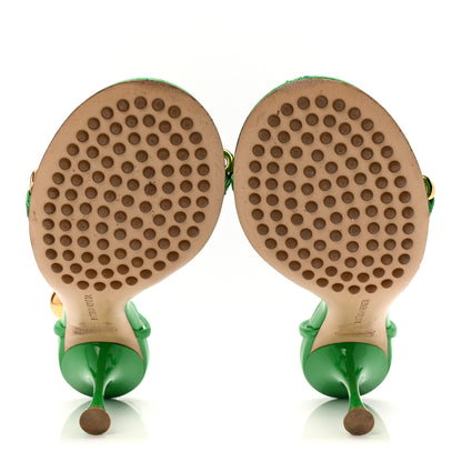 Bottega Veneta Lambskin Dot 90mm Sandals 39 Grass 12 of 18