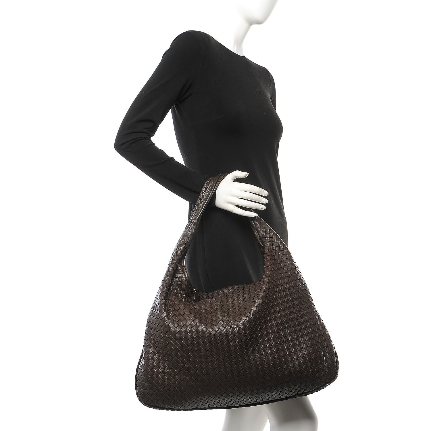 Bottega Veneta Nappa Intrecciato Maxi Veneta Hobo Ebano 2 of 12