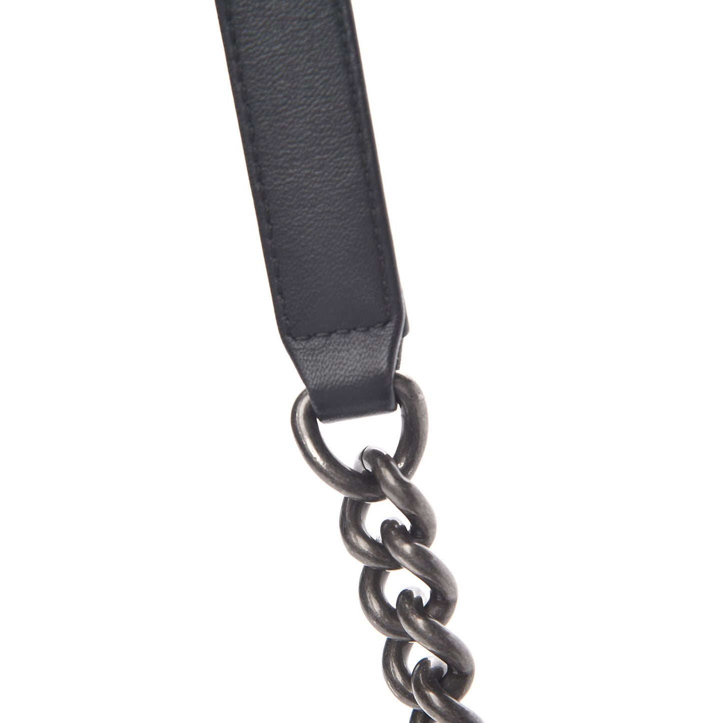 Lambskin Quilted Medium Boy Flap Dark Grey