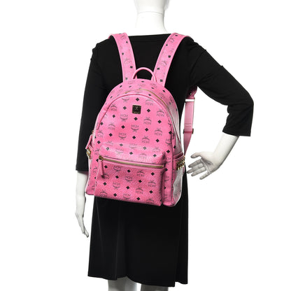MCM Visetos Small Side Stud Stark Backpack Pink 2 of 11