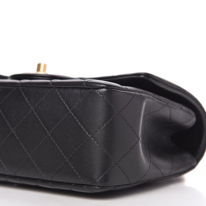 Chanel Lambskin Quilted Mini Top Handle Rectangular Flap Black 7 of 11