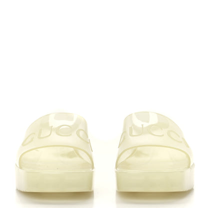 Gucci Rubber Gucci Logo Womens Platform 20/60mm Slide Sandals 36 Transparent Glow In The Dark 2 of 6
