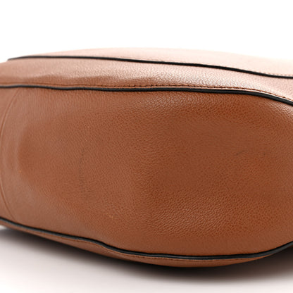 Burberry Grainy Calfskin Small Elmstone Hobo Tan 9 of 13