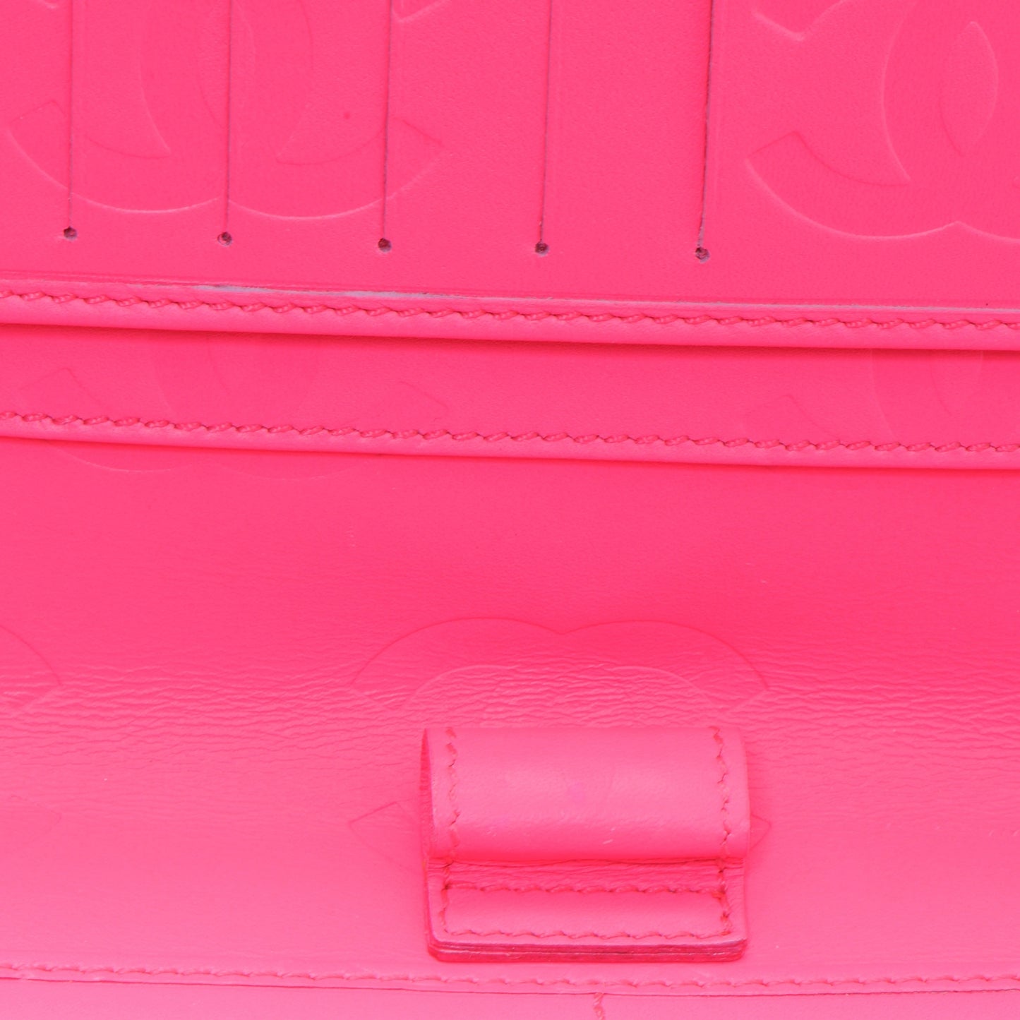 Calfskin Cambon Zip Around Organizer Wallet Black White