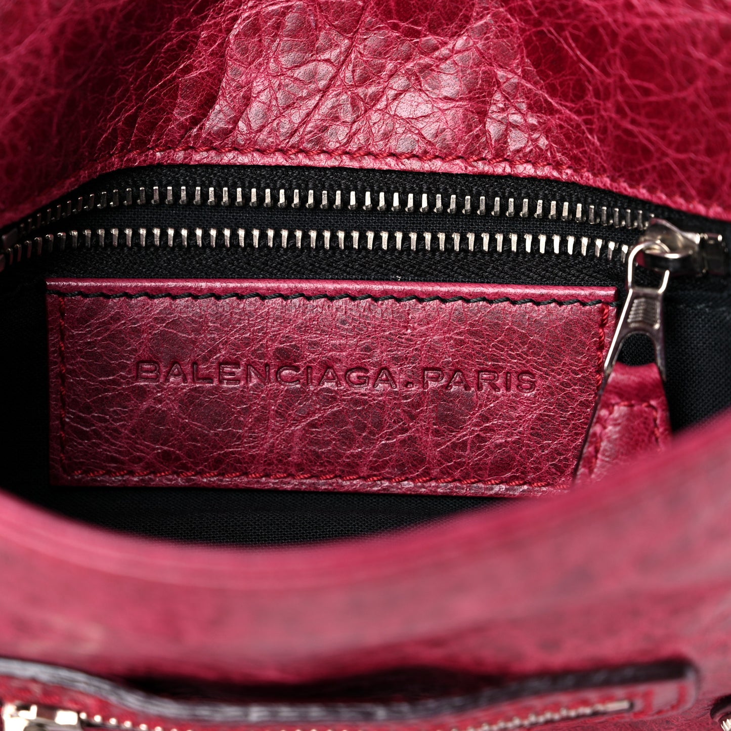 Agneau Giant 12 Silver Hardware Pouch Flap Clutch Pourpre