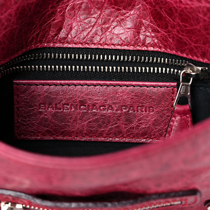 Balenciaga Agneau Giant 12 Silver Hardware Pouch Flap Clutch Pourpre 6 of 9