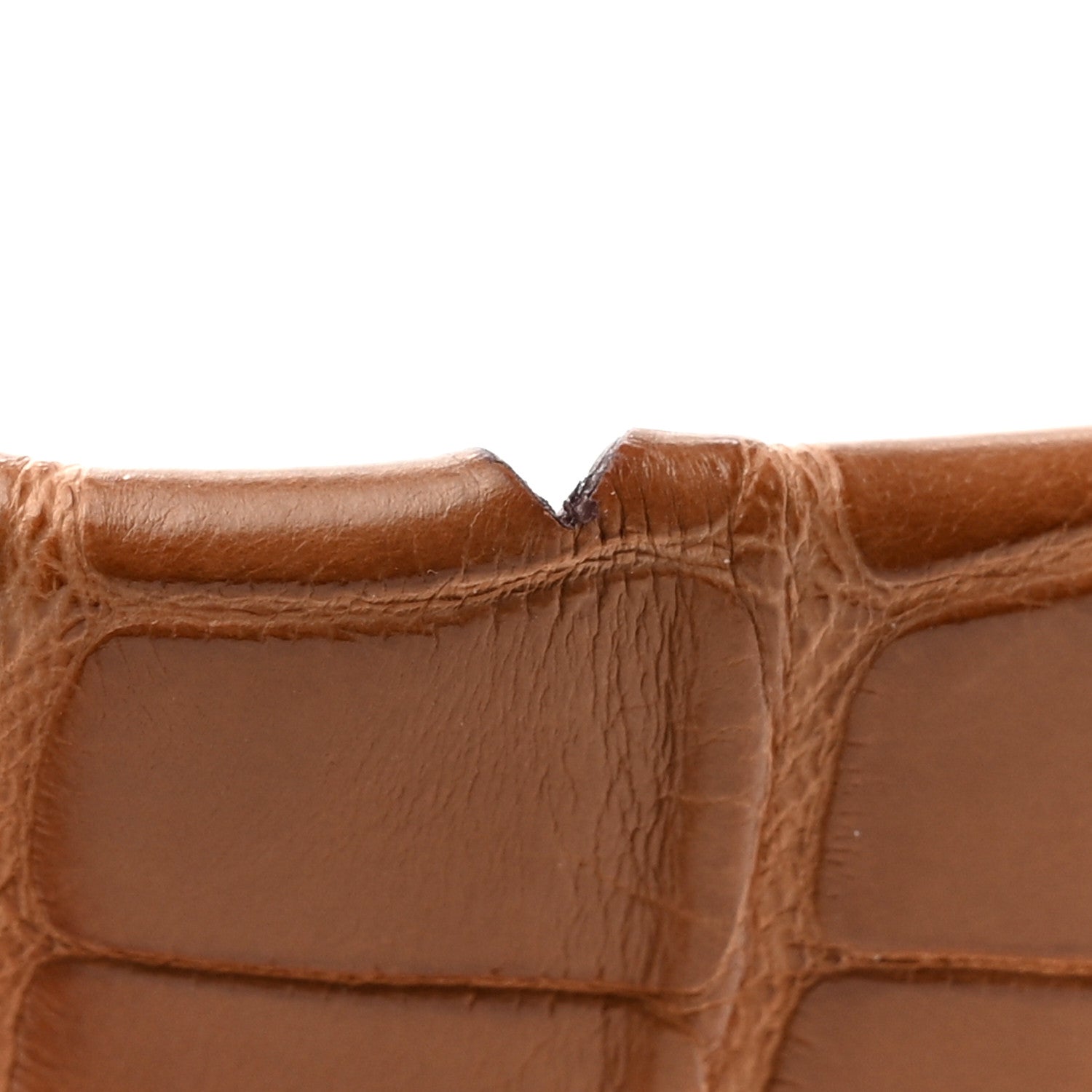 Hermes Matte Alligator Calvi Card Case Gold 8 of 9