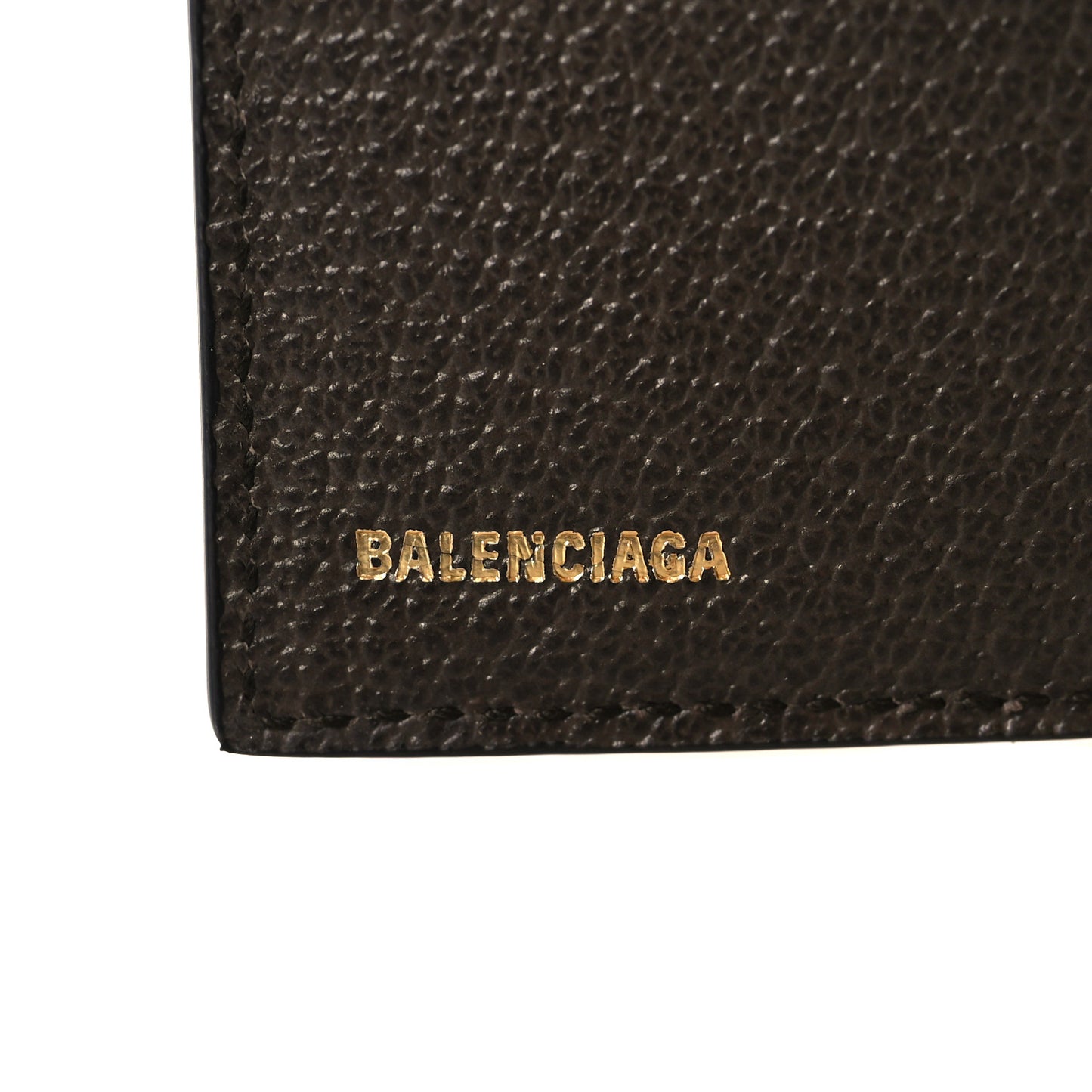 X BALENCIAGA BB Supreme Monogram Bi-Fold Wallet Beige Ebony