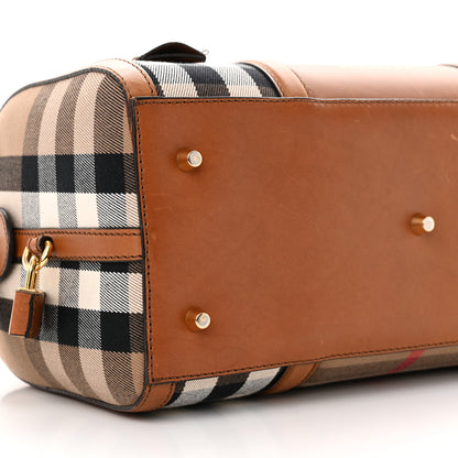 Burberry House Check Medium Alchester Bowling Bag Tan 9 of 20