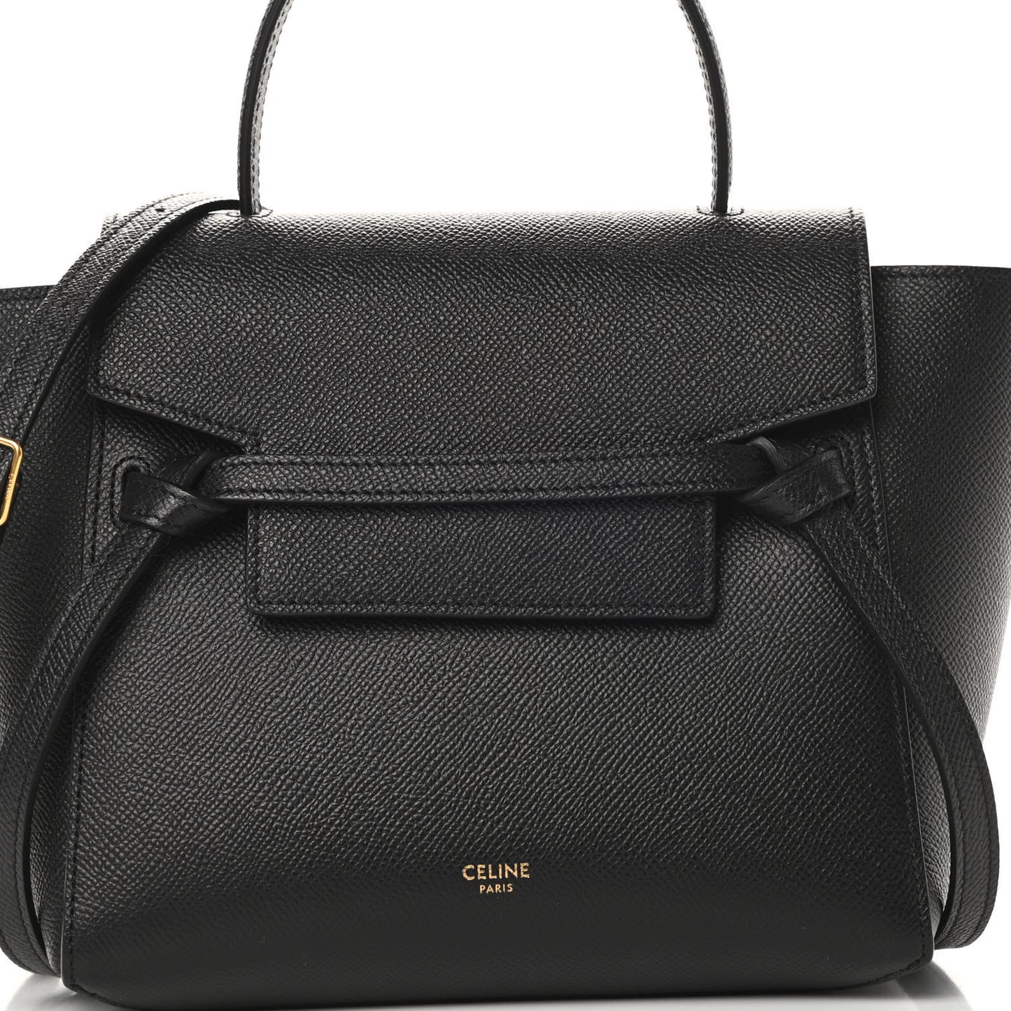 Grained Calfskin Nano Belt Bag Black