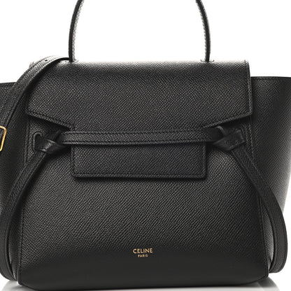 Celine Grained Calfskin Nano Belt Bag Black 8 of 14
