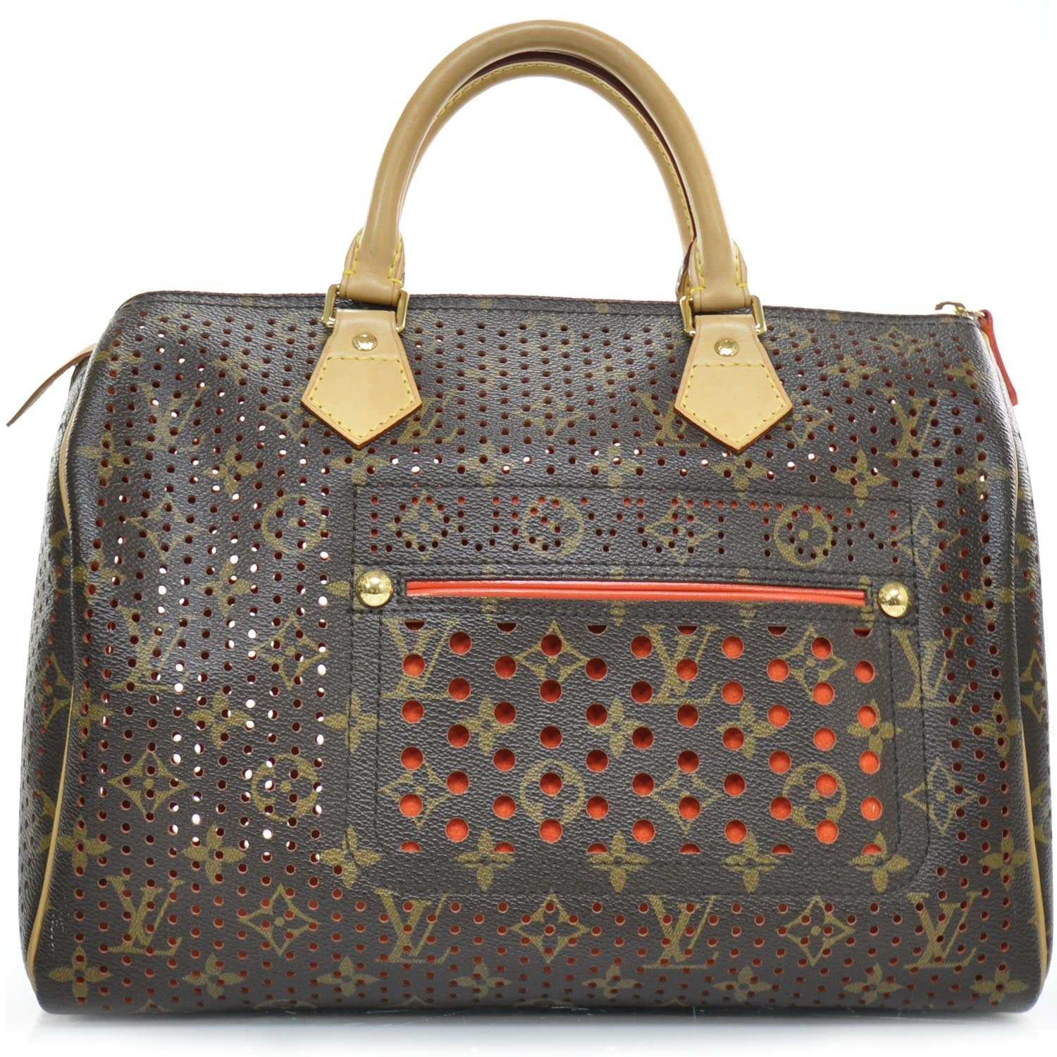 Louis Vuitton Monogram Perforated Speedy 30 Orange 1 of 11