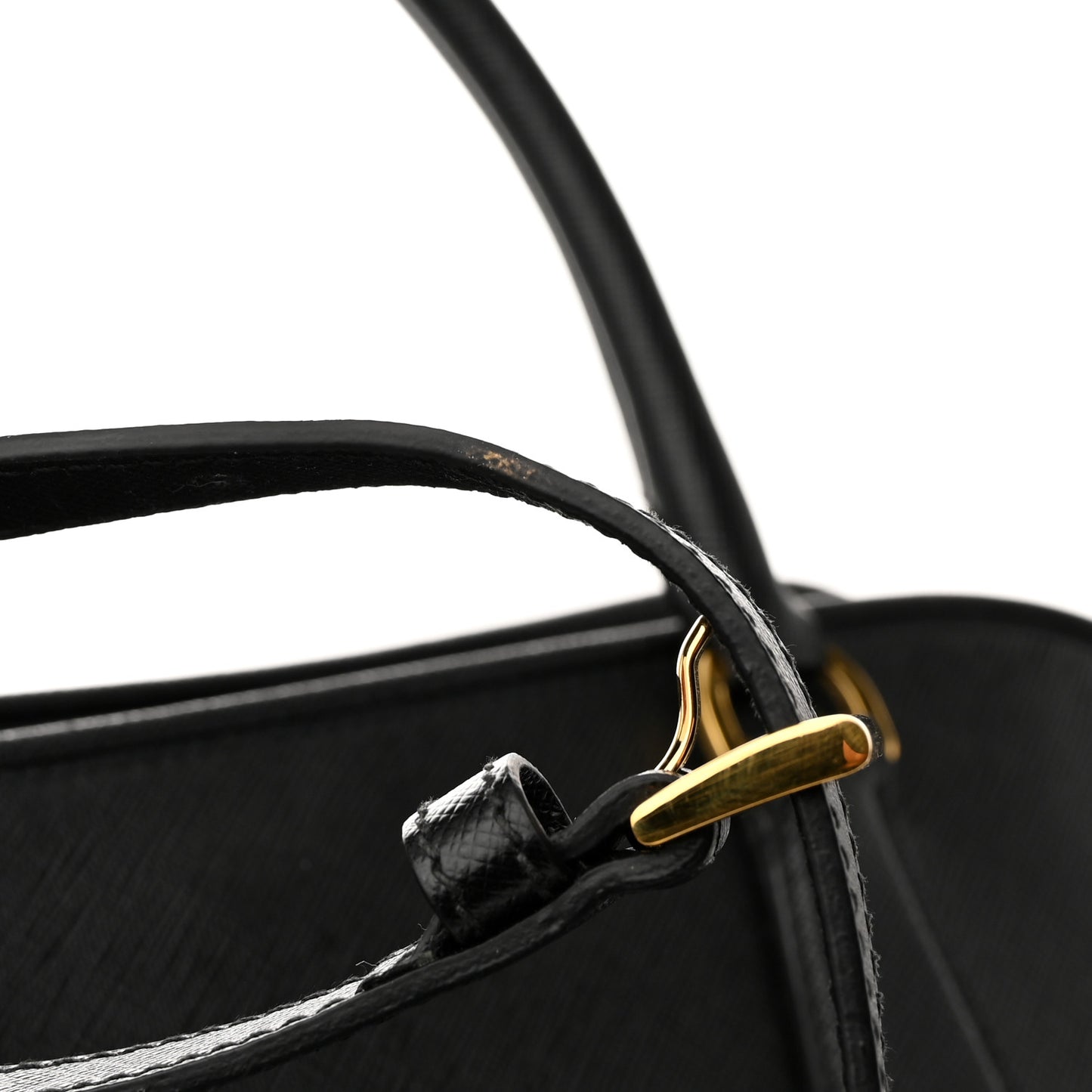Saffiano Lux Open Promenade Tote Black