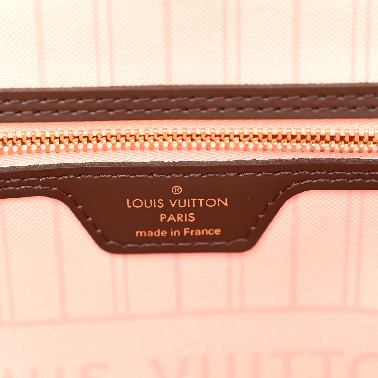 Damier Ebene Braided Neverfull MM Pink