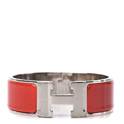 Hermes Enamel Wide Clic Clac H Bracelet PM Rouge Bandana 1 of 5
