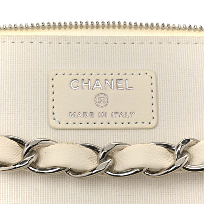 Chanel Lambskin Crochet Quilted Small Vanity Case With Chain White 6 of 13