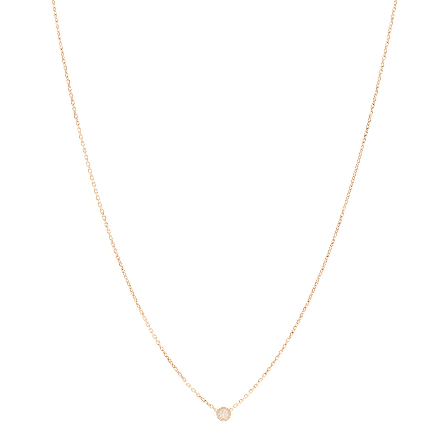 Cartier 18K Pink Gold Diamond XS D'Amour Pendant Necklace 1 of 5