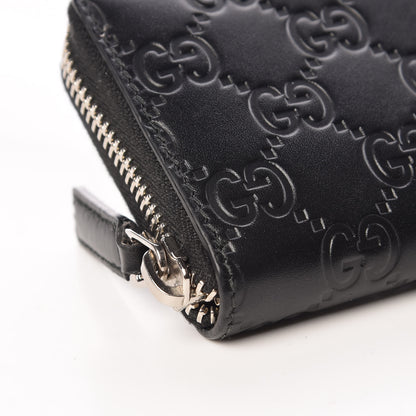 Gucci Guccissima Zip Around Card Case Black 7 of 9
