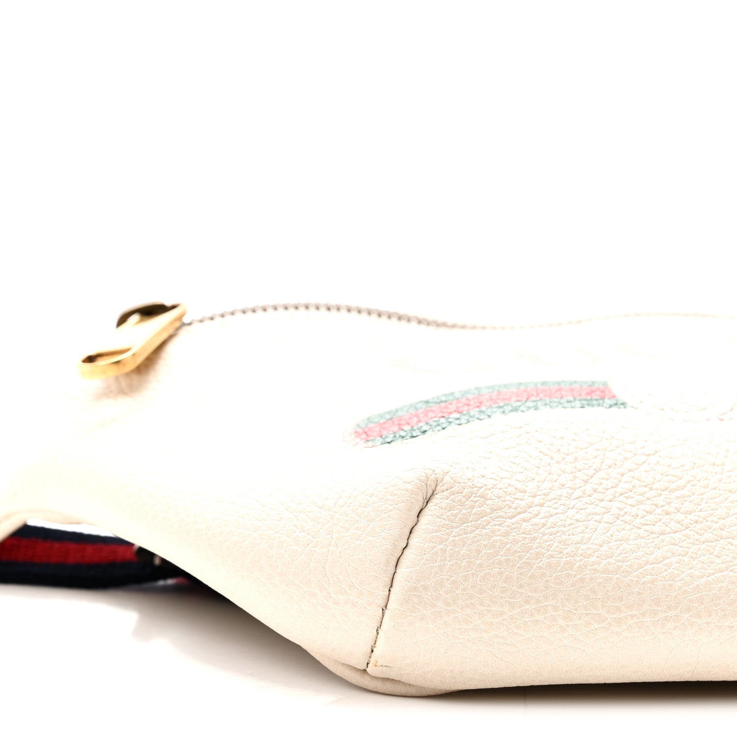Gucci Grained Calfskin Small Logo Belt Bag White 9 of 10
