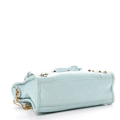 Balenciaga Agneau Classic Gold Hardware Mini City Bleu Maldives 3 of 15
