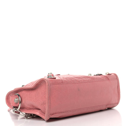 Balenciaga Agneau Giant 12 Silver Hardware Mini City Rose Bombon Raspberry 4 of 12