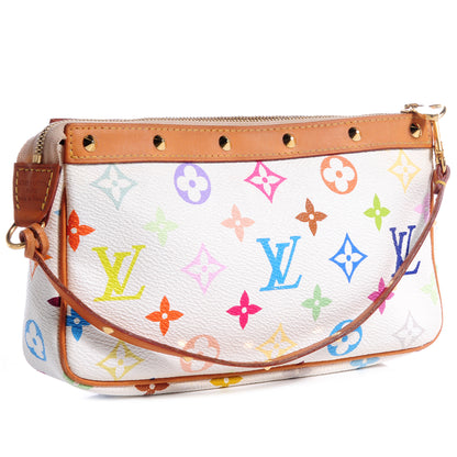 Louis Vuitton Monogram Multicolor Pochette Accessories White 3 of 8