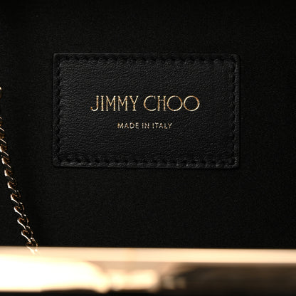 Jimmy Choo Suede Crystal Snake Cloud Clutch Black 6 of 9